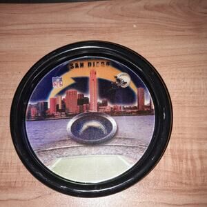 NFL San Diego Chargers 4-Pack Plastic City View Coasters Can Holder New Hologram